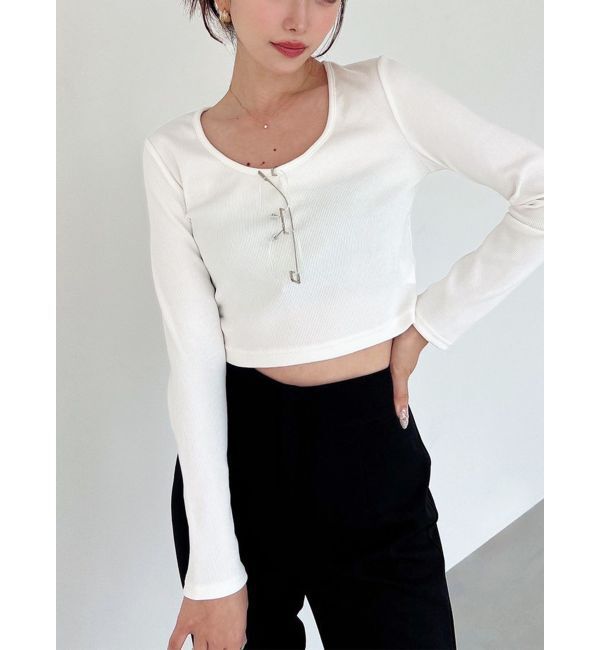 RESEXXY「UネックロングTシャツ」|Tシャツ・カットソー|ホワイト