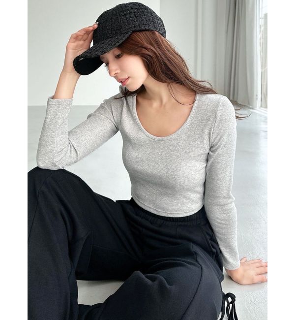 RESEXXY「UネックロングTシャツ」|Tシャツ・カットソー|