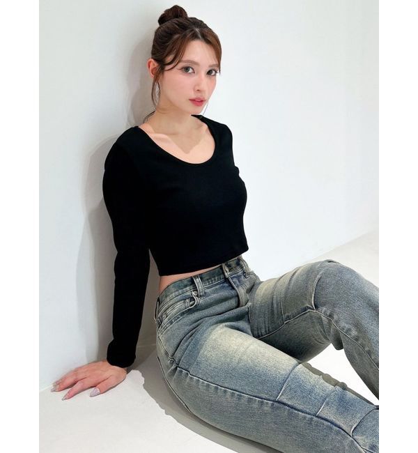 RESEXXY「UネックロングTシャツ」|Tシャツ・カットソー|