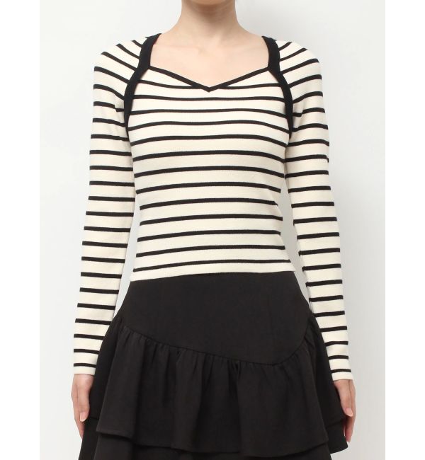 RESEXXY「ハートネックラグランニットトップス」|ニット・セーター|