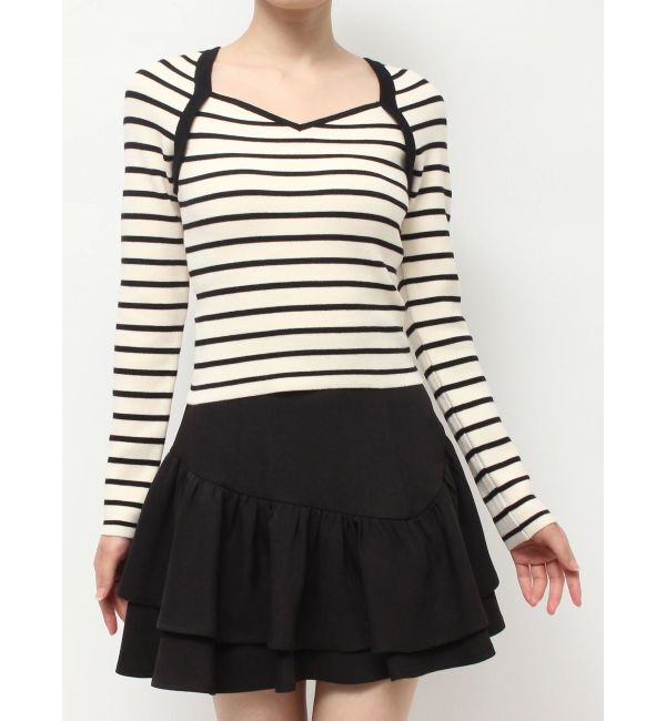 RESEXXY「ハートネックラグランニットトップス」|ニット・セーター|