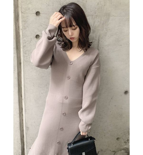 dazzlin「マーメイドニットVネックワンピース」|ワンピース|