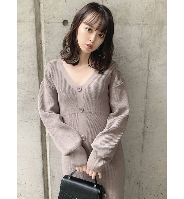 dazzlin「マーメイドニットVネックワンピース」|ワンピース|