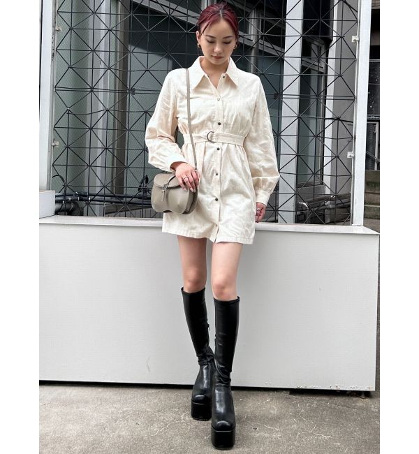 EMODA「2WAYベルトシャツワンピース」|ワンピース|