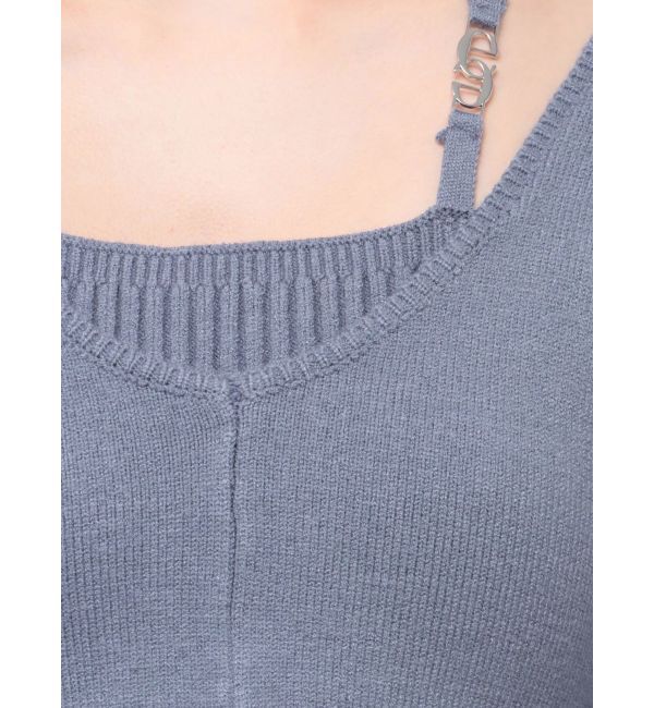 EMODA「ショルダーチェーンレイヤーニットワンピース」|ワンピース|
