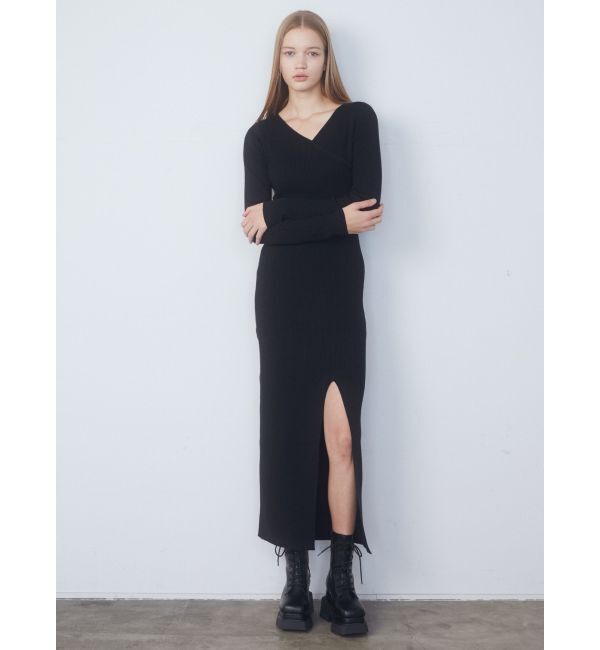 EMODA「カシュクールリブスリットワンピース」|ワンピース|