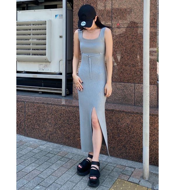 EMODA「ベルトマークリブスリットワンピース」|ワンピース|