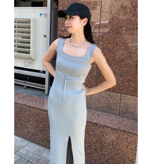 EMODA「ベルトマークリブスリットワンピース」|ワンピース|