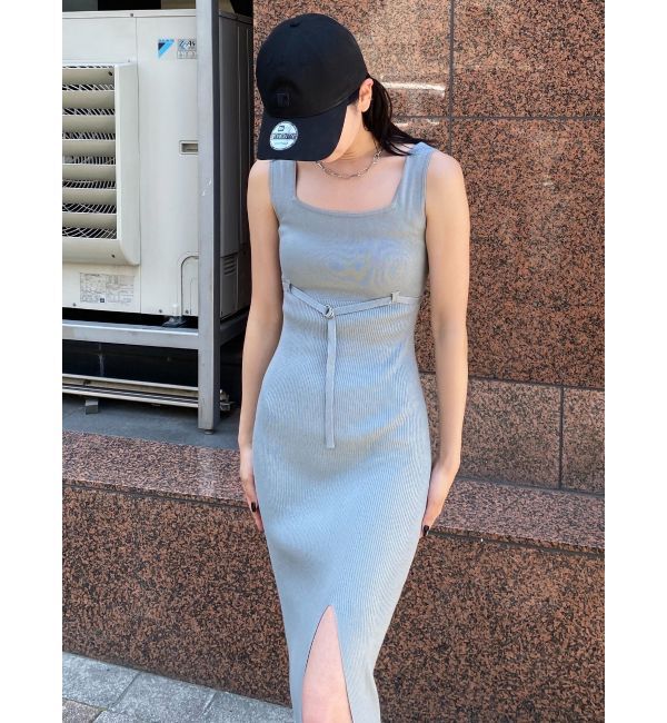 EMODA「ベルトマークリブスリットワンピース」|ワンピース|