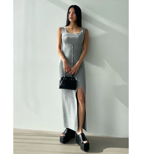 EMODA「ベルトマークリブスリットワンピース」|ワンピース|