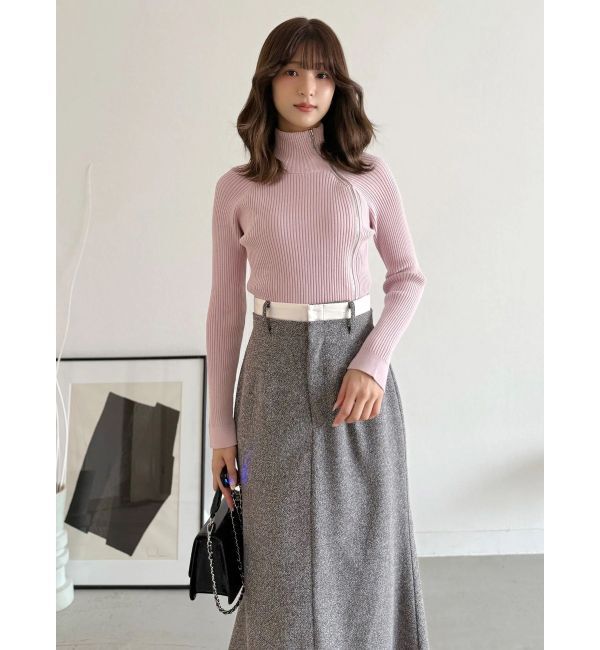 MERCURYDUO「ウエストレイヤードナロースカート」|スカート|