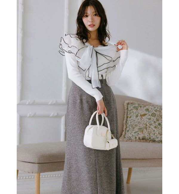 MERCURYDUO「ウエストレイヤードナロースカート」|スカート|