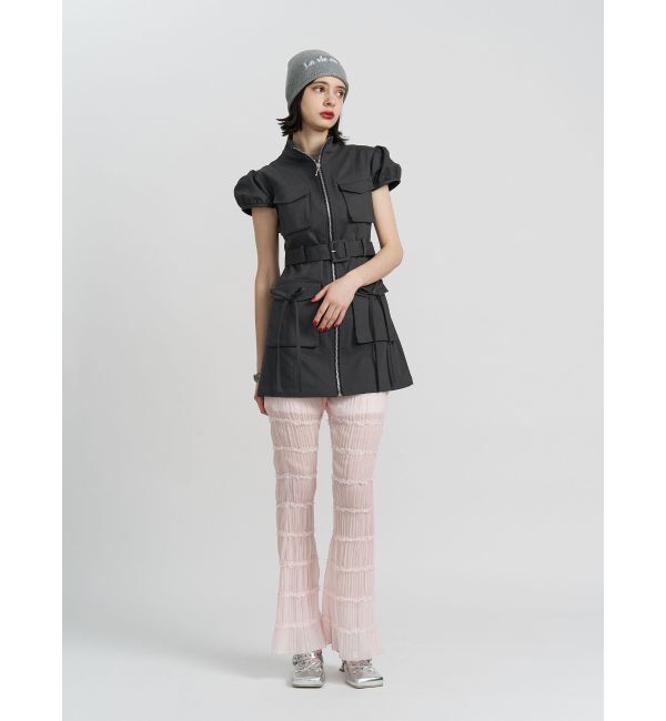 jouetie「ミリタリーZIPミニワンピース」|ワンピース|