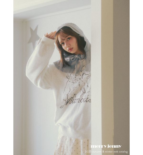merry jenny「ケープカラーニットフーディー」|その他|