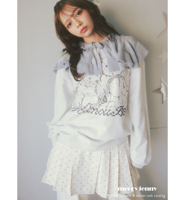 merry jenny「ケープカラーニットフーディー」|その他|