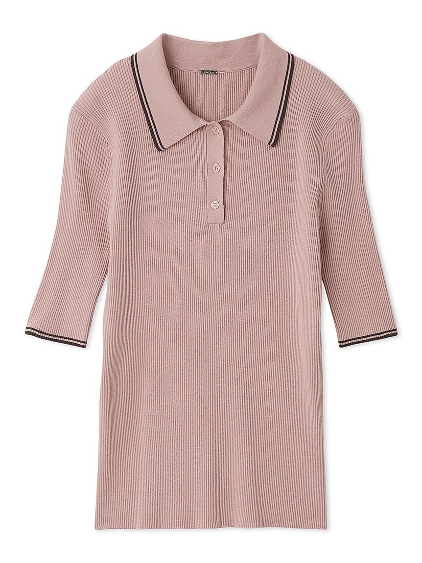 Mila Owen「【WEB限定カラー】【セットアップ対応】ポロ衿リブニットプルオーバー」|ニット・セーター|