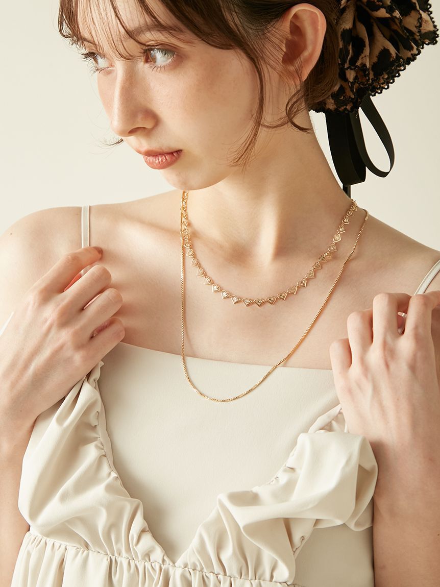 LILY BROWN「ダブルチェーンモチーフネックレス」|ネックレス|GLD