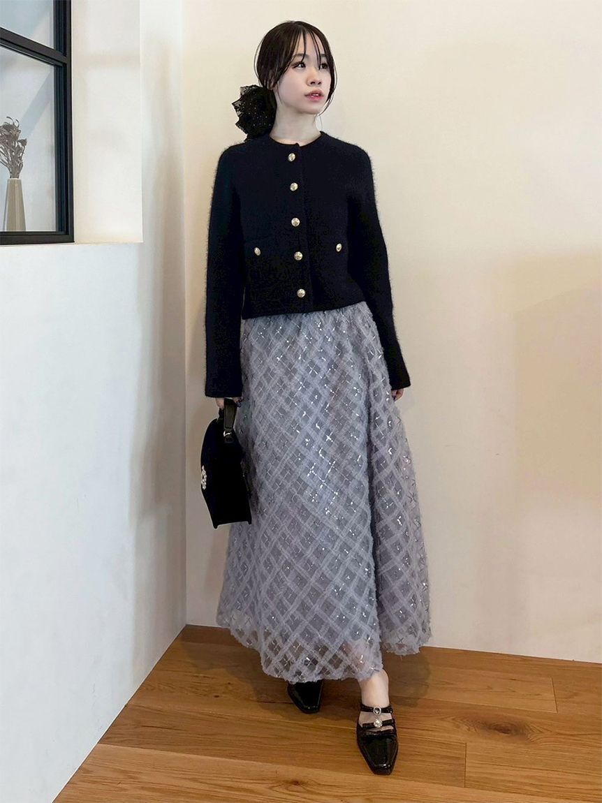 WEB限定カラー】金釦フォックスニットジャケット(Hearts2Hearts着用