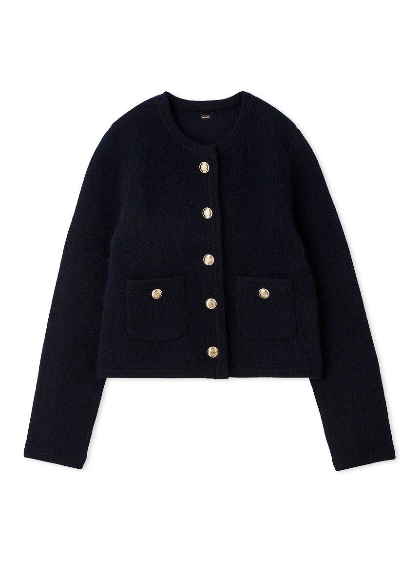 WEB限定カラー】金釦フォックスニットジャケット(Hearts2Hearts着用