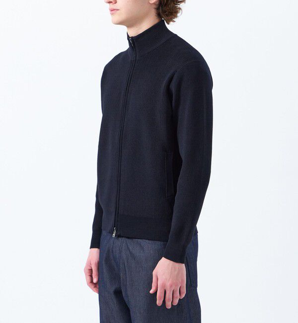 MACKINTOSH PHILOSOPHY「片畦プレーティング ジップアップニット」|ニット・セーター|