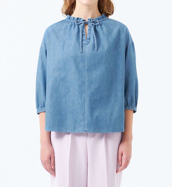 MACKINTOSH PHILOSOPHY「ライトデニムフリルカラーシャツ」|シャツ・ブラウス|