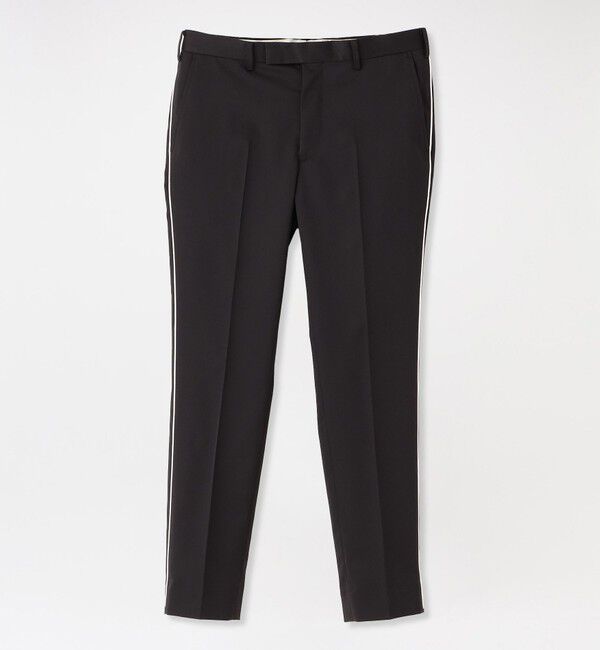  「【Education from Youngmachines】サテン スリムスラックス」|スラックス|ブラック