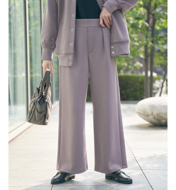 ikka「【洗濯機で洗える】GOKU楽ダンボールワイドパンツ」|その他|