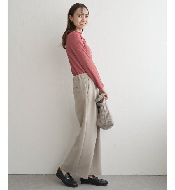 ikka「【洗濯機で洗える】GOKU楽ダンボールワイドパンツ」|その他|