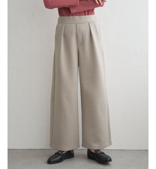 ikka「【洗濯機で洗える】GOKU楽ダンボールワイドパンツ」|その他|