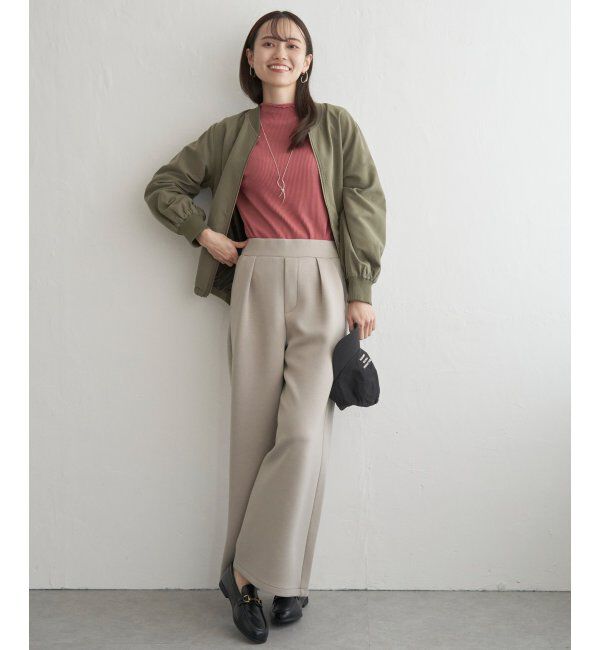 ikka「【洗濯機で洗える】GOKU楽ダンボールワイドパンツ」|その他|