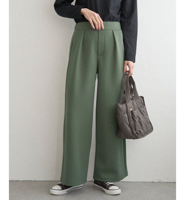 ikka「【洗濯機で洗える】GOKU楽ダンボールワイドパンツ」|その他|