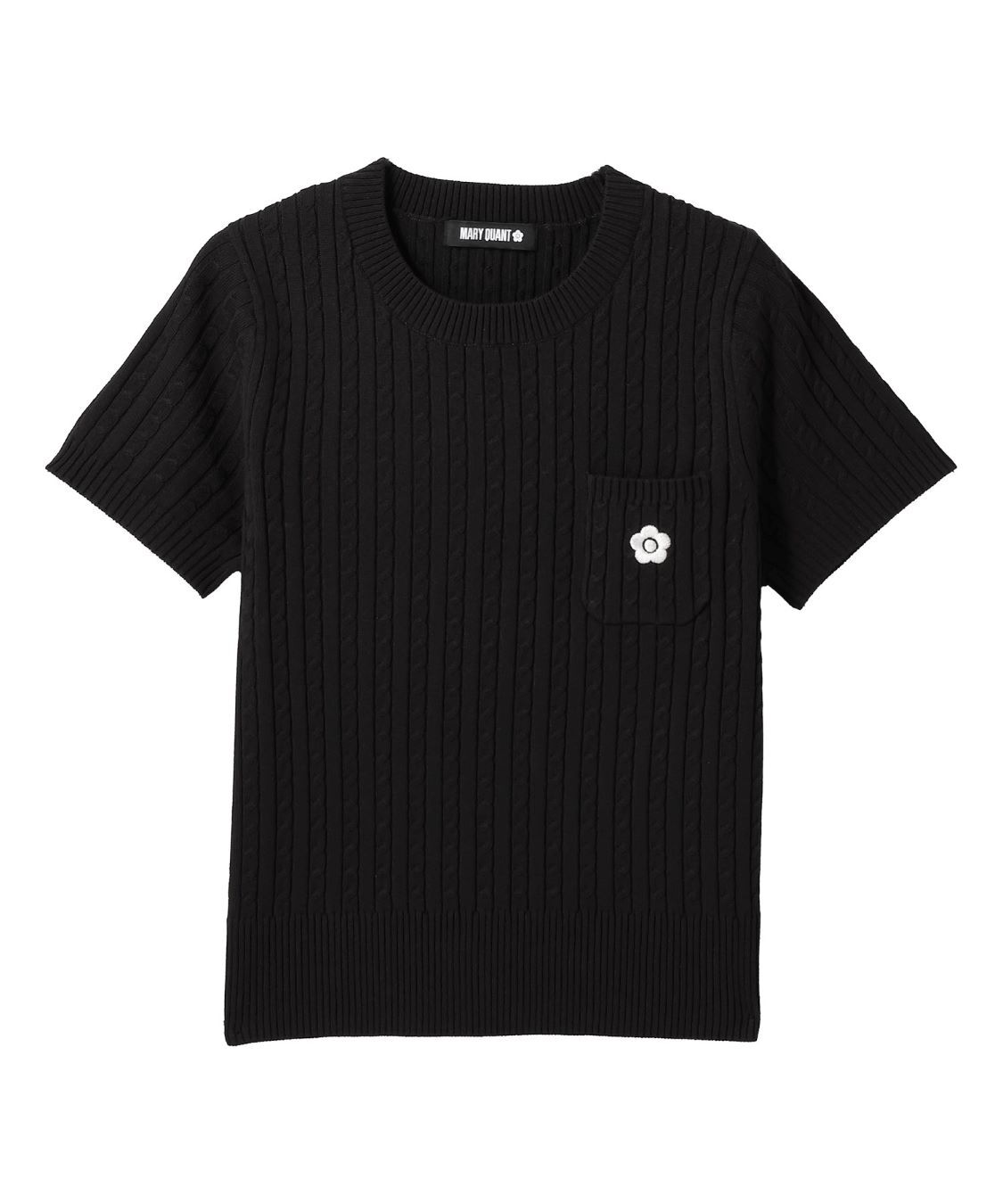 MARY QUANT「デイジーワンポイント半袖 プルオーバー」|ニット・セーター|