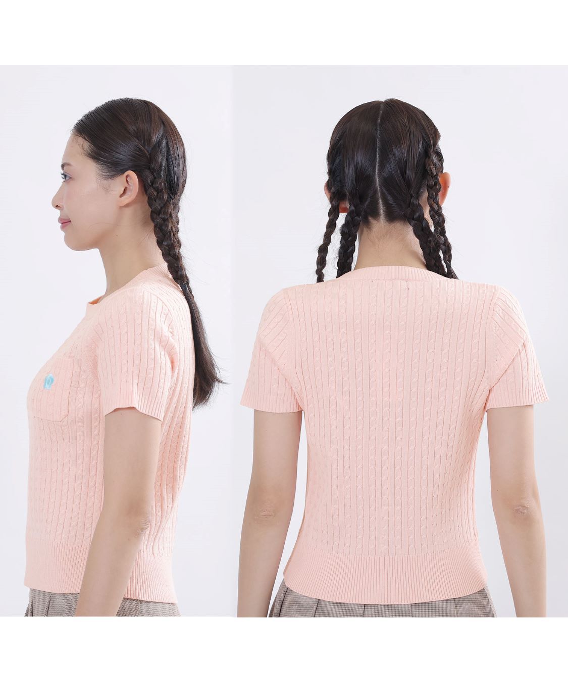 MARY QUANT「デイジーワンポイント半袖 プルオーバー」|ニット・セーター|