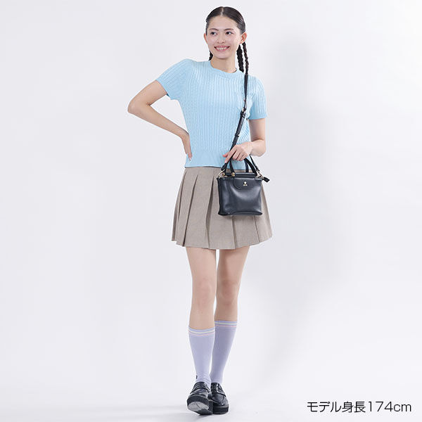 MARY QUANT「デイジーワンポイント半袖 プルオーバー」|ニット・セーター|ブルー