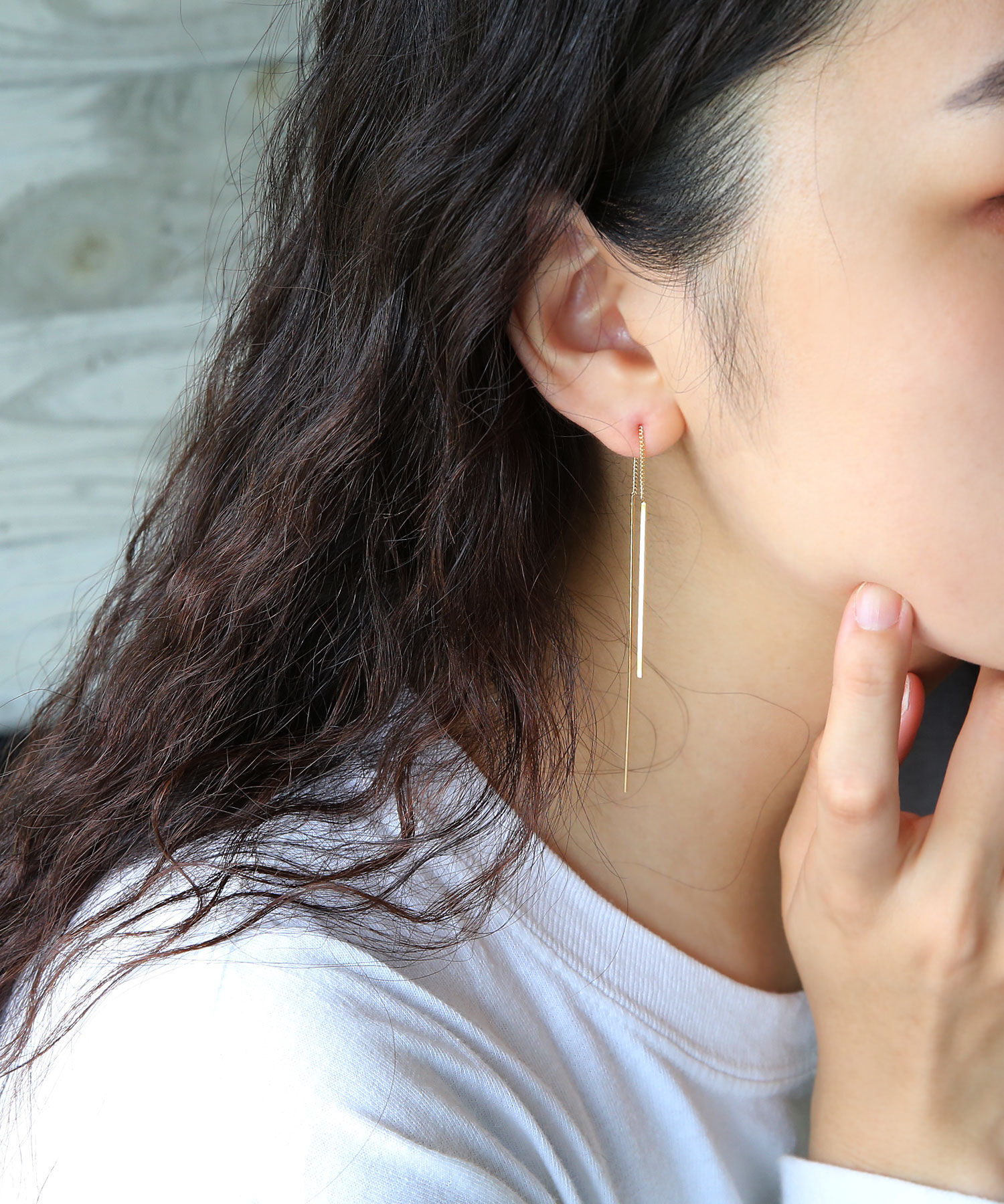 colleca la「ロングバー アメリカンピアス」|ピアス|ゴールド