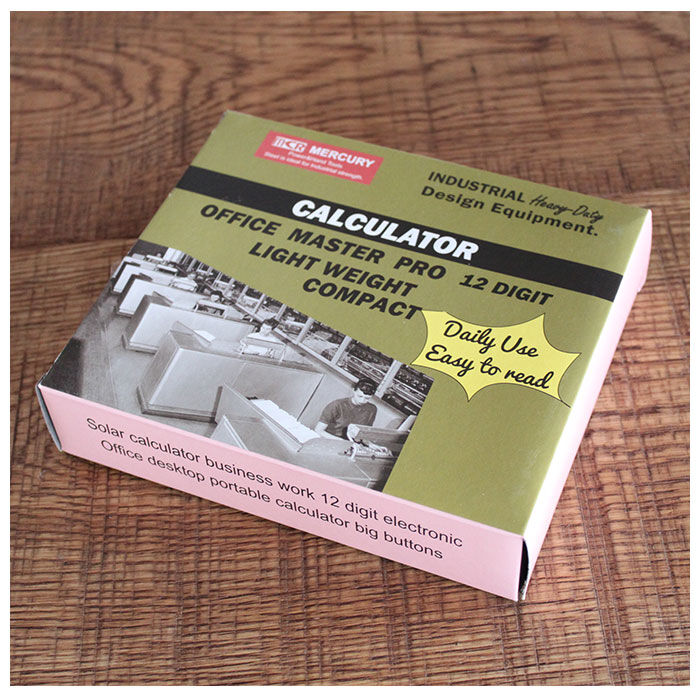 MERCURY「電卓 12桁 通販 マーキュリー 雑貨 おしゃれ かわいい 大きい 計算機 大型 卓上 事務」|ステーショナリー|