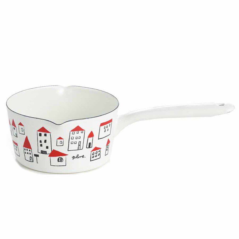 BACKYARD FAMILY「ミルクパン ホーロー 通販 琺瑯 ほうろう ホーロー鍋 琺瑯鍋 片手鍋 IH対応 両口ミルクパン」|食器・キッチングッズ|ホワイト2