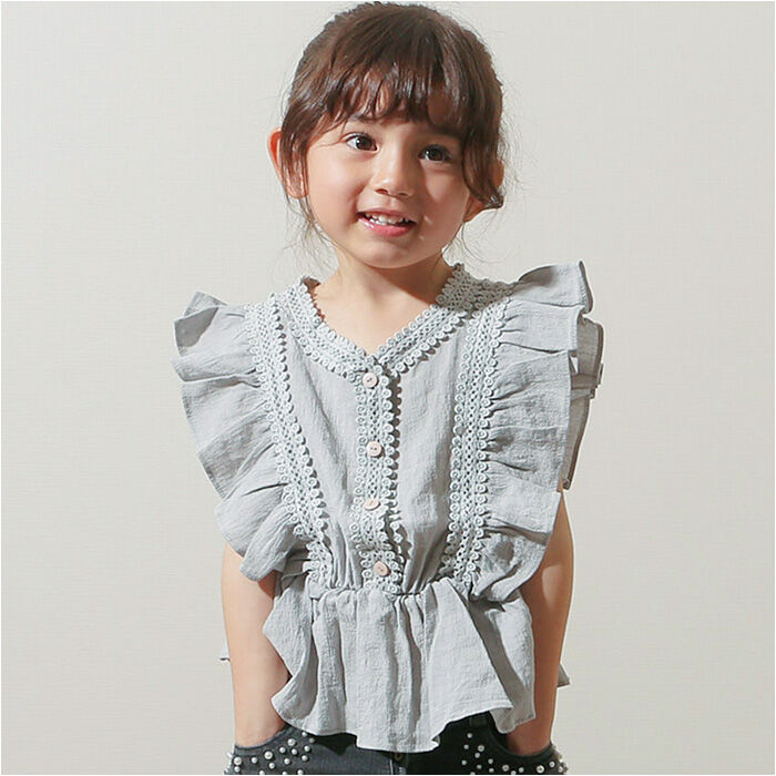 BACKYARD FAMILY「Rora ブラウス 襟なし 通販 ローラ レナ カットソー キッズ 子供 女の子 女子 こども」|その他|