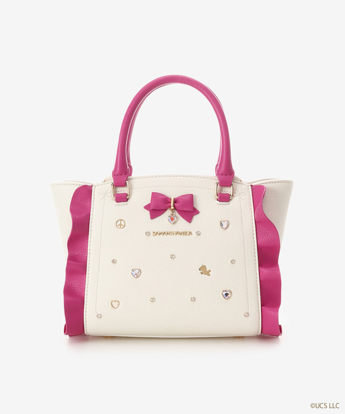 Samantha Vega「「フラッフィ」コレクション　ミニフラッター」|ショルダー・メッセンジャー|ホワイト