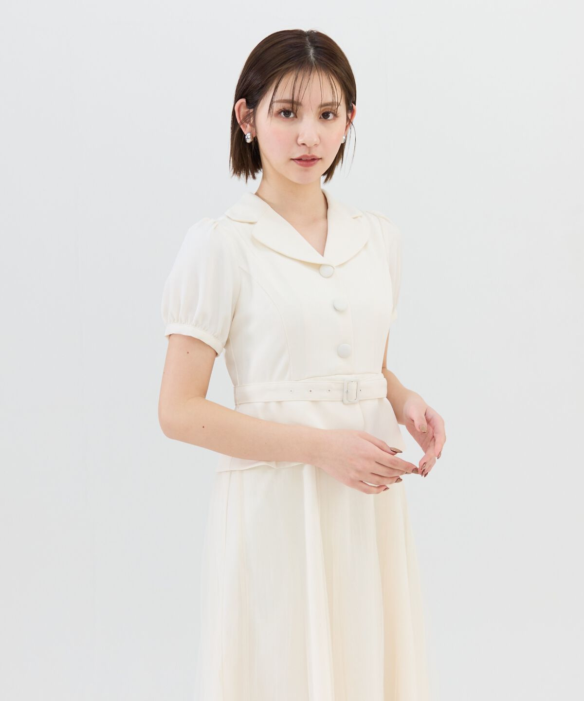 REDYAZEL「ツイル&times;チュールプリーツワンピース」|ワンピース|