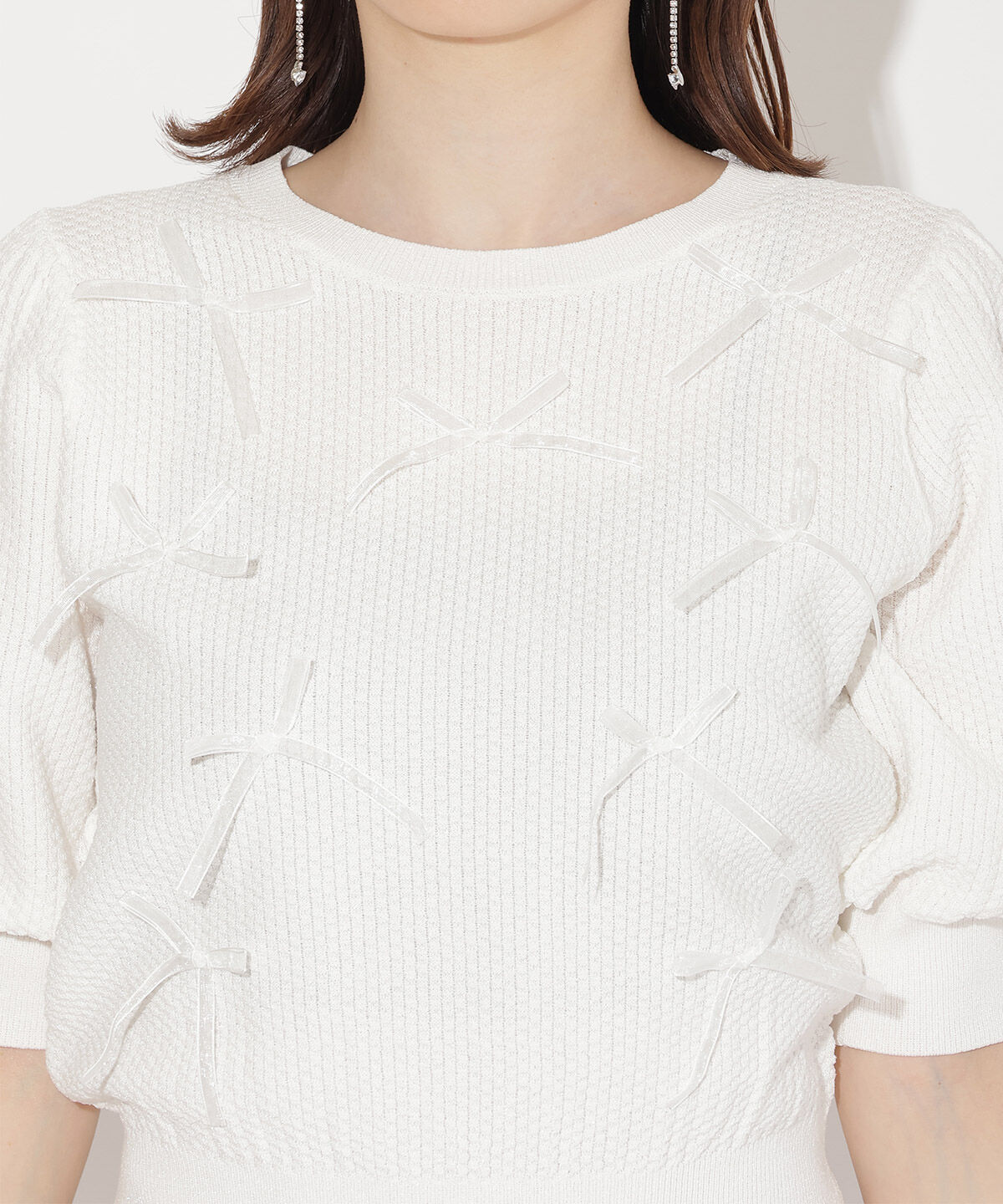 WILLSELECTION「リボンラメニットプルオーバー」|ニット・セーター|