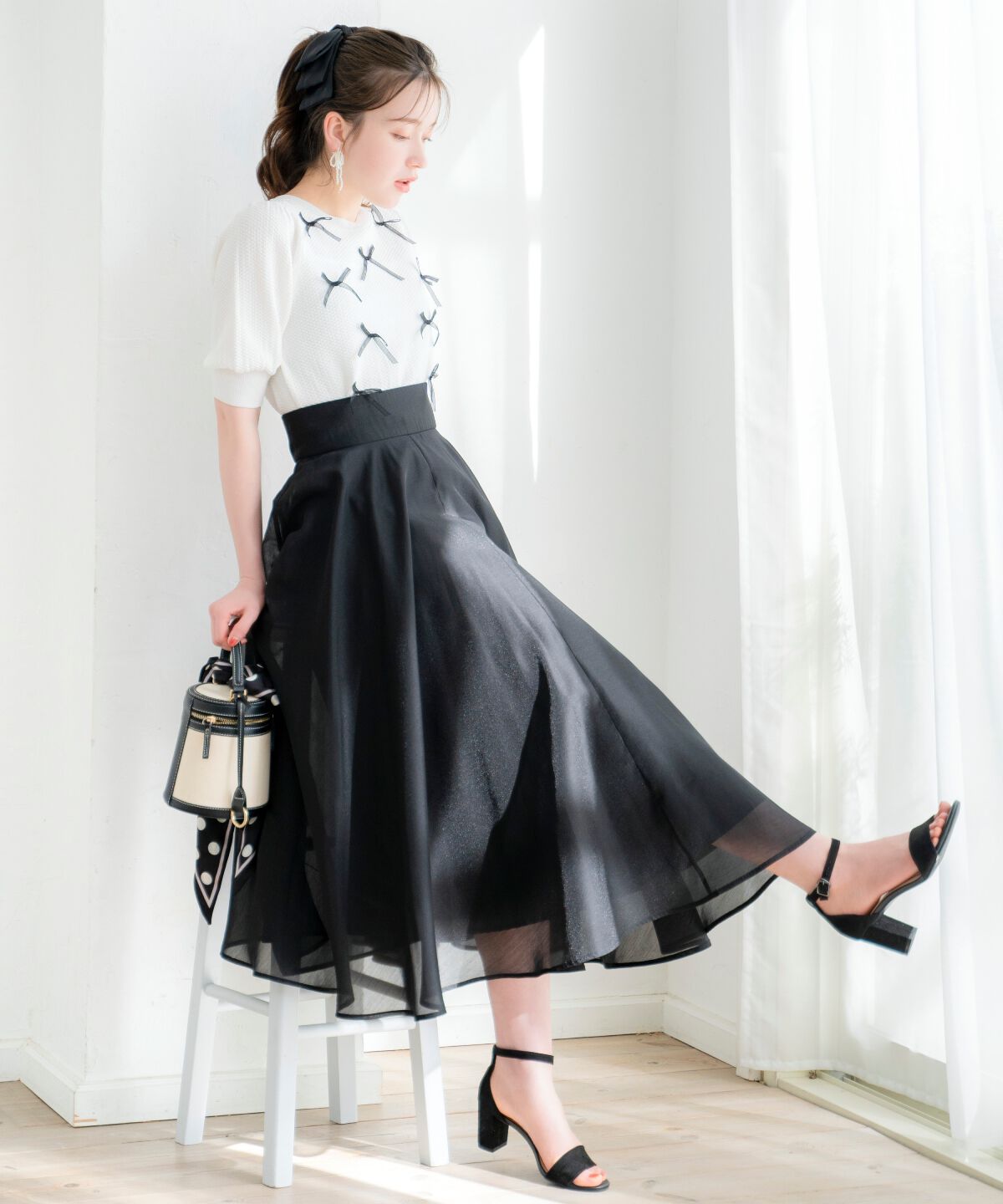 WILLSELECTION「リボンラメニットプルオーバー」|ニット・セーター|