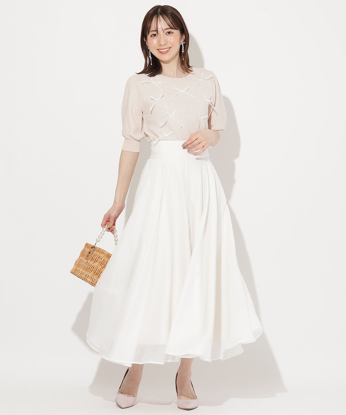 WILLSELECTION「リボンラメニットプルオーバー」|ニット・セーター|