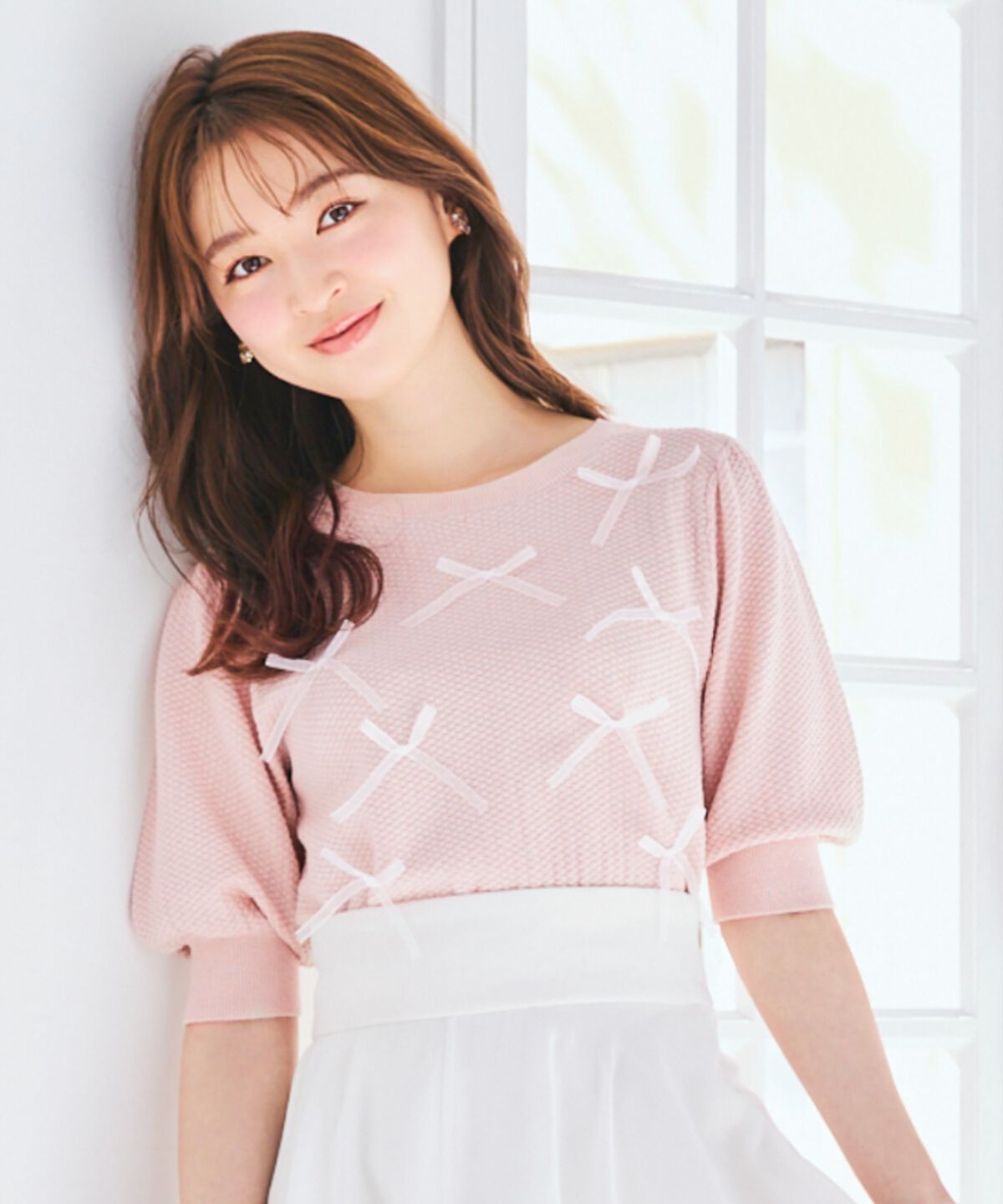 WILLSELECTION「リボンラメニットプルオーバー」|ニット・セーター|