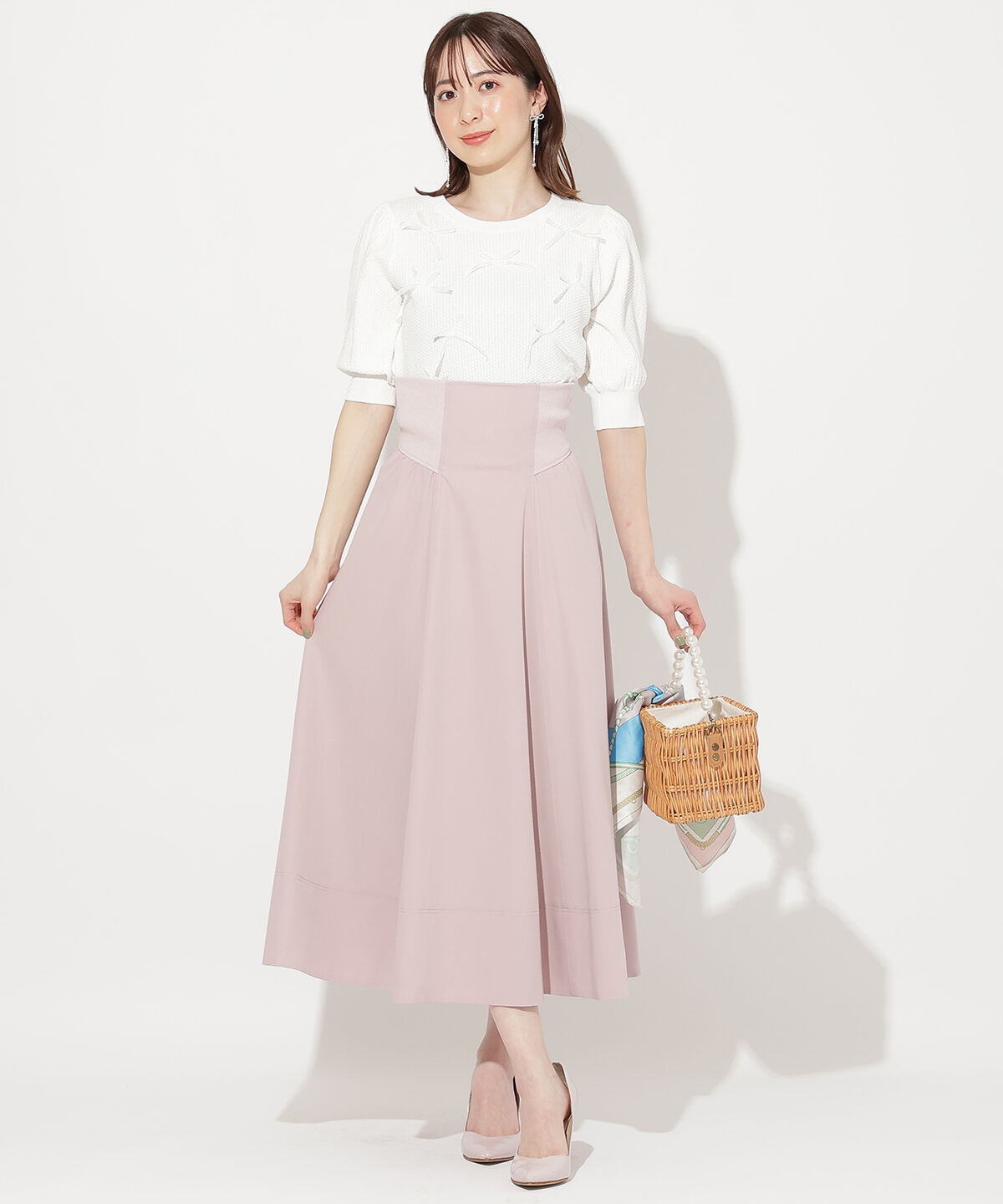 WILLSELECTION「リボンラメニットプルオーバー」|ニット・セーター|