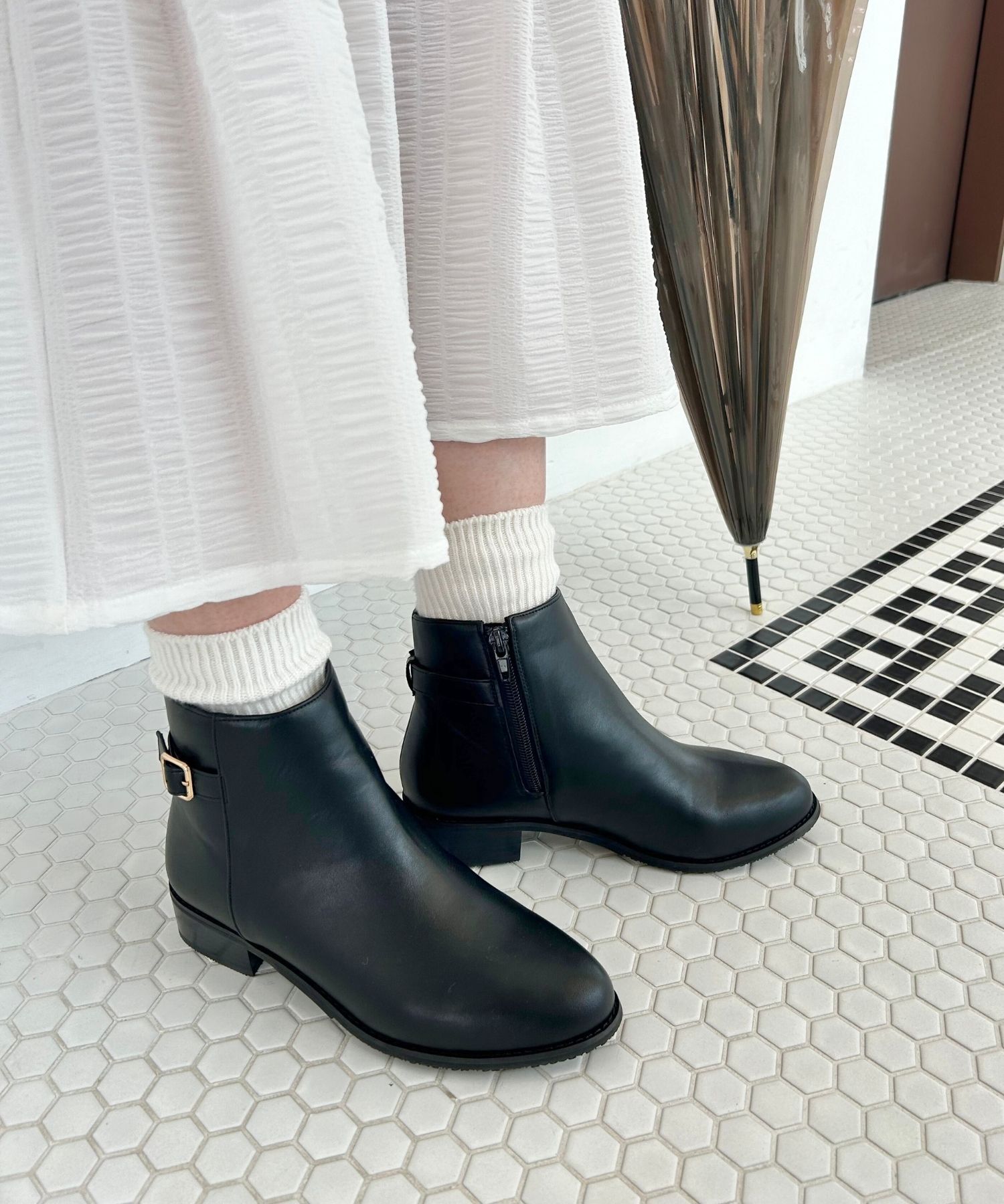 ORiental TRaffic「サイドベルトレインブーツ/R-0012」|レインシューズ|