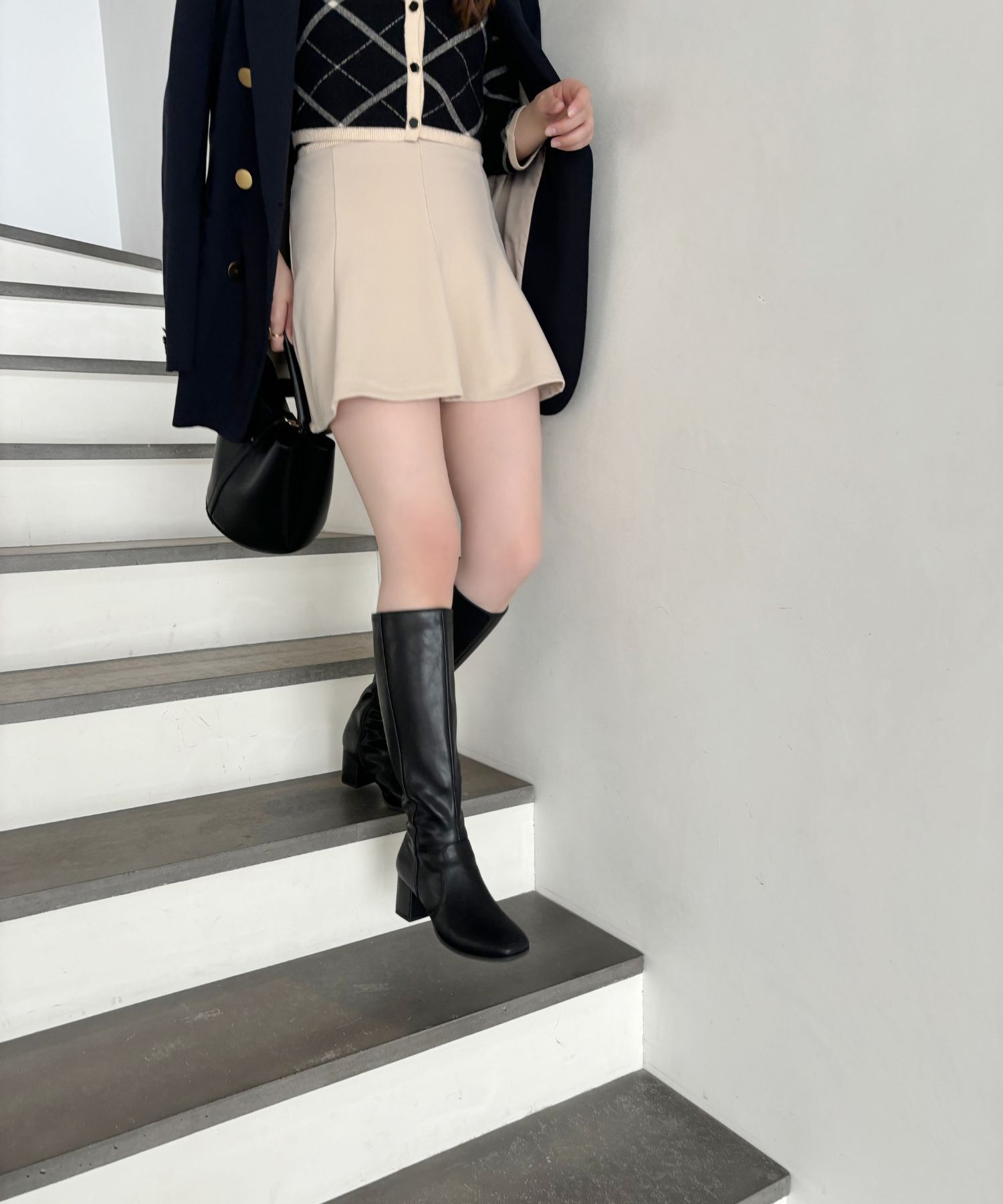 ORiental TRaffic「スクエアトゥヒールロングブーツ/31503」|ロングブーツ|