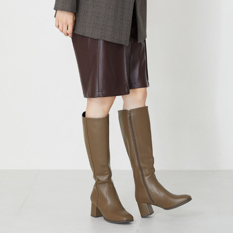 ORiental TRaffic「スクエアトゥヒールロングブーツ/31503」|ロングブーツ|