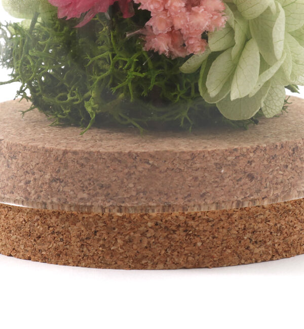 fleurage un「ガラスドーム型　プリザーブドフラワー入りアレンジメント〈ピンク〉」|その他|