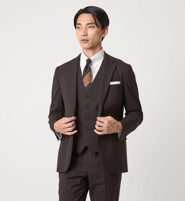 UNITED ARROWS green label relaxing「A+ TWPU サージ スリム 5B セットアップベスト -ウォッシャブル-」|スーツ|